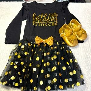 Toddler Kids Baby Girls Birthday Princess Outfit Dress Long Sleeve Tank